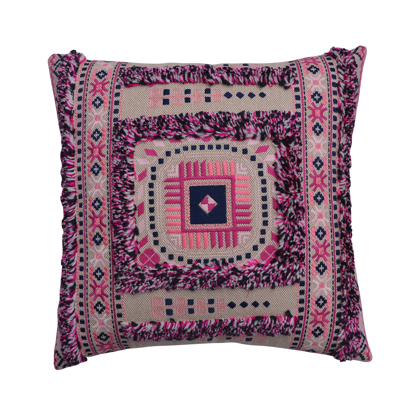 Boho Luxe Woven Throw Cushion