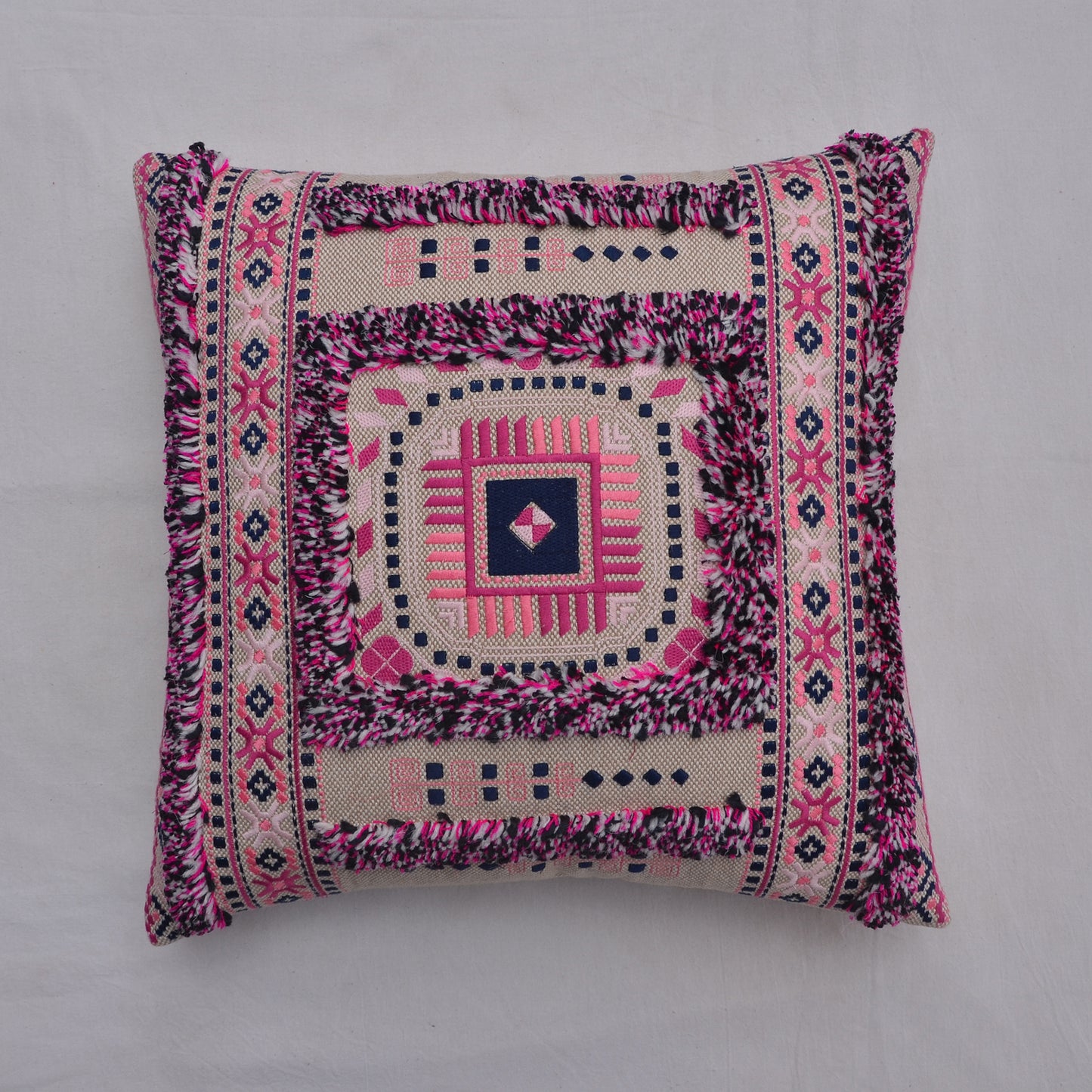 Boho Luxe Woven Throw Cushion