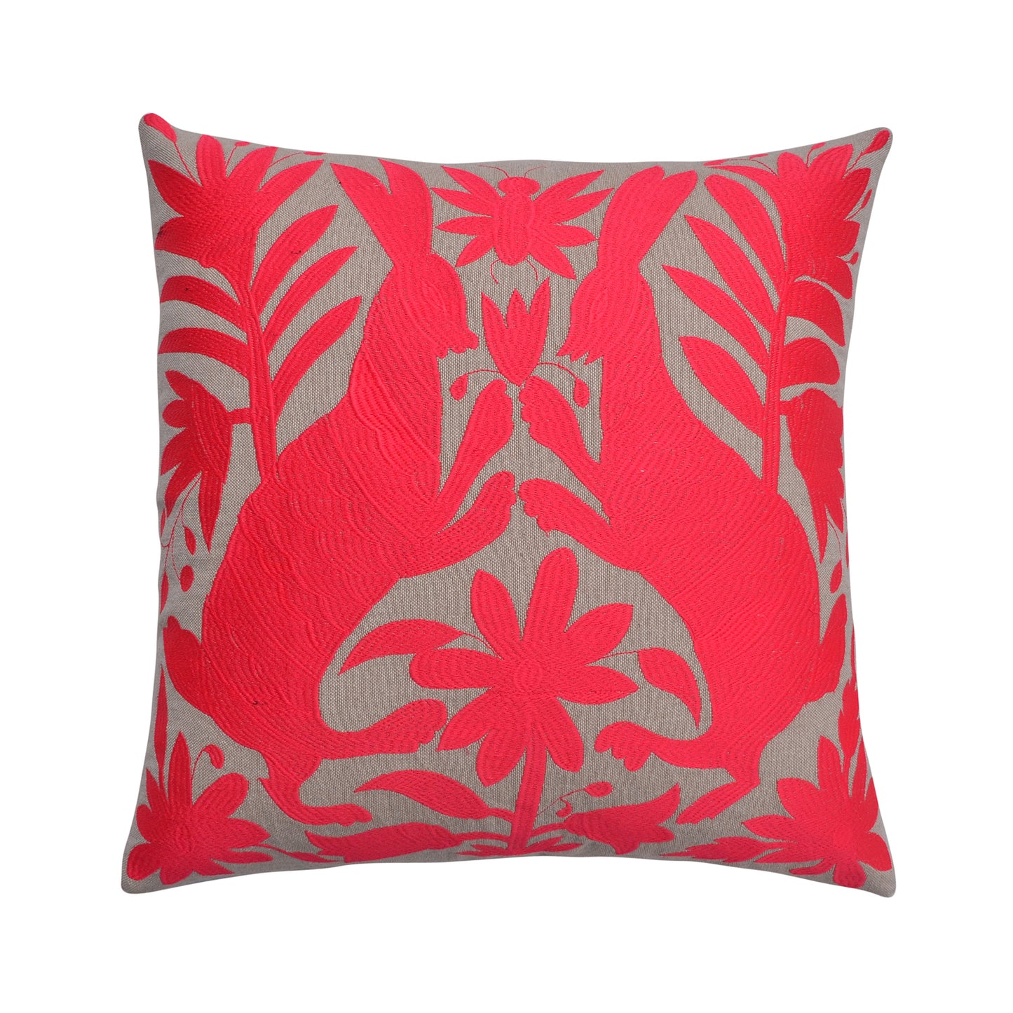 Otomi Inspired Bunny Embroidered cushion