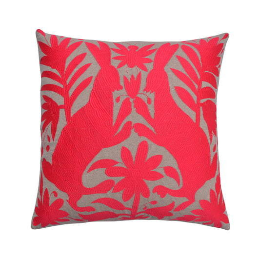 Otomi Inspired Bunny Embroidered cushion