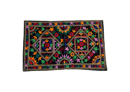 Multicolor Boho Floral Embraided  Pillow Cover